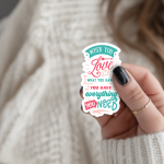 When You Love What You Have You Have Everything You Need Stickers | Gratitude sticker set, finished with smooth detailed printing, perfect for journals, planners, laptops, notebooks, phone cases and creative projects, offering quiet inspiration throughout the day. - Image 3