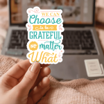 We Can Choose To Be Grateful No Matter What Stickers | Faith sticker pack, crafted with attention to detail, great for journals, planners, laptops, phone cases, notebooks and craft pages, supporting personal reflection through simple visuals. - Image 3