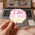 I Am My Own Muse Stickers | Kindness sticker collection, printed with a neat and refined appearance, suitable for notebooks, planners, journals, laptops, phone cases and scrapbooks, making a thoughtful small gift for loved ones. - Image 2