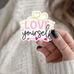 Love Yourself Stickers | Faith sticker set, printed with a neat and refined appearance, perfect for journals, planners, laptops, notebooks, phone cases and creative projects, adding gentle encouragement to daily routines.