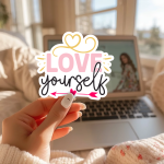 Love Yourself Stickers | Faith sticker set, printed with a neat and refined appearance, perfect for journals, planners, laptops, notebooks, phone cases and creative projects, adding gentle encouragement to daily routines. - Image 2