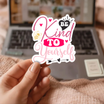 Be Kind To Yourself Stickers | Gratitude sticker pack, printed with a neat and refined appearance, ideal for planners, journals, notebooks, laptops, phone cases and scrapbooks, bringing subtle motivation to creative spaces. - Image 3