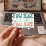 You Are Enough Stickers | Faith sticker collection, crafted with attention to detail, suitable for notebooks, planners, journals, laptops, phone cases and scrapbooks, making a thoughtful small gift for loved ones.