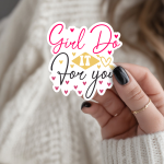 Girl Do It For You Stickers | Kindness sticker pack, printed with a neat and refined appearance, great for journals, planners, laptops, phone cases, notebooks and craft pages, adding gentle encouragement to daily routines. - Image 2