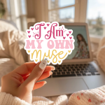 I Am My Own Muse Stickers | Kindness sticker collection, printed with a neat and refined appearance, suitable for notebooks, planners, journals, laptops, phone cases and scrapbooks, making a thoughtful small gift for loved ones. - Image 3