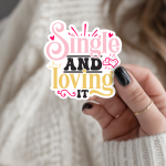 Single And Loving It Stickers | Faith sticker pack, designed with a clean matte look, suitable for notebooks, planners, journals, laptops, phone cases and scrapbooks, adding gentle encouragement to daily routines.