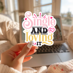 Single And Loving It Stickers | Faith sticker pack, designed with a clean matte look, suitable for notebooks, planners, journals, laptops, phone cases and scrapbooks, adding gentle encouragement to daily routines. - Image 2