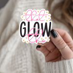 That Glow Tho Stickers | Motivational quote sticker set, designed with a clean matte look, ideal for planners, journals, notebooks, laptops, phone cases and scrapbooks, bringing subtle motivation to creative spaces.