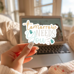 Tomorrow Needs You Stickers | Motivational sticker collection, crafted with attention to detail, great for journals, planners, laptops, phone cases, notebooks and craft pages, offering quiet inspiration throughout the day. - Image 3