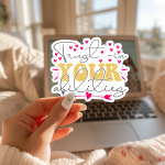 Trust In Your Abilities Stickers | Motivational quote sticker set, designed with a clean matte look, perfect for journals, planners, laptops, notebooks, phone cases and creative projects, bringing subtle motivation to creative spaces. - Image 3