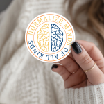 Normalize Minds Of All Kinds Stickers | Kindness mini decal pack, finished with smooth detailed printing, great for journals, planners, laptops, phone cases, notebooks and craft pages, adding gentle encouragement to daily routines.