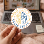 Normalize Minds Of All Kinds Stickers | Kindness mini decal pack, finished with smooth detailed printing, great for journals, planners, laptops, phone cases, notebooks and craft pages, adding gentle encouragement to daily routines. - Image 2