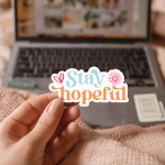 Stay Hopeful Stickers | Faith sticker collection, made with clear, crisp lettering, great for journals, planners, laptops, phone cases, notebooks and craft pages, supporting personal reflection through simple visuals. - Image 2