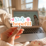 Stay Hopeful Stickers | Faith sticker collection, made with clear, crisp lettering, great for journals, planners, laptops, phone cases, notebooks and craft pages, supporting personal reflection through simple visuals. - Image 3