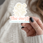 The Earth Laughs In Flowers Stickers | Inspirational sticker collection, printed with a neat and refined appearance, ideal for planners, journals, notebooks, laptops, phone cases and scrapbooks, adding gentle encouragement to daily routines.