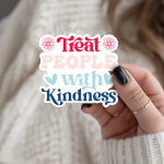 Treat People With Kindness Stickers | Faith mini decal pack, crafted with attention to detail, perfect for journals, planners, laptops, notebooks, phone cases and creative projects, supporting personal reflection through simple visuals.