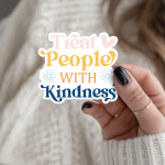 Treat People With Kindness Stickers | Kindness sticker pack, crafted with attention to detail, great for journals, planners, laptops, phone cases, notebooks and craft pages, supporting personal reflection through simple visuals. - Image 3