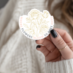 Where Flowers Bloom So Does Hope Stickers | Gratitude sticker collection, crafted with attention to detail, ideal for planners, journals, notebooks, laptops, phone cases and scrapbooks, adding gentle encouragement to daily routines.