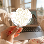 Where Flowers Bloom So Does Hope Stickers | Gratitude sticker collection, crafted with attention to detail, ideal for planners, journals, notebooks, laptops, phone cases and scrapbooks, adding gentle encouragement to daily routines. - Image 3