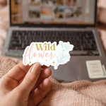 Wild Flower Stickers | Inspirational sticker pack, designed with a clean matte look, ideal for planners, journals, notebooks, laptops, phone cases and scrapbooks, making a thoughtful small gift for loved ones. - Image 2