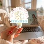 Wildflower Mama Stickers | Motivational sticker set, made with clear, crisp lettering, great for journals, planners, laptops, phone cases, notebooks and craft pages, making a thoughtful small gift for loved ones. - Image 2