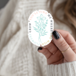 You'Ll Find Me Where The Wild Flowers Grow Stickers | Inspirational sticker set, designed with a clean matte look, ideal for planners, journals, notebooks, laptops, phone cases and scrapbooks, adding gentle encouragement to daily routines. - Image 3