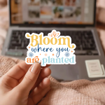 Bloom Where You Are Planted Stickers | Inspirational mini decal pack, crafted with attention to detail, ideal for planners, journals, notebooks, laptops, phone cases and scrapbooks, offering quiet inspiration throughout the day. - Image 2
