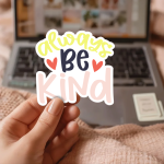 Always Be Kind Stickers | Gratitude sticker collection, designed with a clean matte look, perfect for journals, planners, laptops, notebooks, phone cases and creative projects, supporting personal reflection through simple visuals. - Image 2