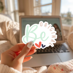 Be Original Stickers | Inspirational sticker collection, printed with a neat and refined appearance, ideal for planners, journals, notebooks, laptops, phone cases and scrapbooks, supporting personal reflection through simple visuals.