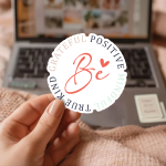 Be True Kind Grateful Positive Mindful Stickers | Kindness sticker pack, made with clear, crisp lettering, perfect for journals, planners, laptops, notebooks, phone cases and creative projects, bringing subtle motivation to creative spaces. - Image 2