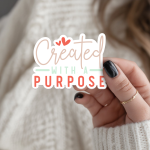Created With A Purpose Stickers | Inspirational sticker collection, printed with a neat and refined appearance, perfect for journals, planners, laptops, notebooks, phone cases and creative projects, bringing subtle motivation to creative spaces. - Image 3