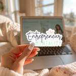 Entrepreneur Mentality Stickers | Gratitude quote sticker set, finished with smooth detailed printing, suitable for notebooks, planners, journals, laptops, phone cases and scrapbooks, offering quiet inspiration throughout the day.