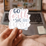 Go Forth And Be Fierce Stickers | Faith quote sticker set, designed with a clean matte look, great for journals, planners, laptops, phone cases, notebooks and craft pages, offering quiet inspiration throughout the day. - Image 2