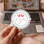 Jesus The Way The Truth And The Life Stickers | Gratitude sticker collection, finished with smooth detailed printing, ideal for planners, journals, notebooks, laptops, phone cases and scrapbooks, making a thoughtful small gift for loved ones. - Image 2