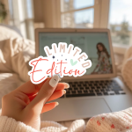 Limited Edition Stickers | Motivational mini decal pack, made with clear, crisp lettering, perfect for journals, planners, laptops, notebooks, phone cases and creative projects, offering quiet inspiration throughout the day.