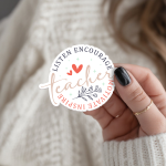 Listen Encourage Motivate Inspire Teacher Stickers | Gratitude quote sticker set, crafted with attention to detail, suitable for notebooks, planners, journals, laptops, phone cases and scrapbooks, bringing subtle motivation to creative spaces. - Image 3