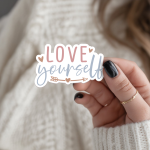 Love Yourself Stickers | Faith sticker pack, printed with a neat and refined appearance, great for journals, planners, laptops, phone cases, notebooks and craft pages, bringing subtle motivation to creative spaces. - Image 3