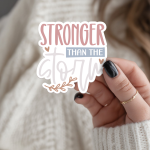 Stronger Than The Storm Stickers | Inspirational sticker collection, finished with smooth detailed printing, perfect for journals, planners, laptops, notebooks, phone cases and creative projects, supporting personal reflection through simple visuals. - Image 3