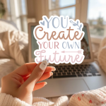 You Create Your Own Future Stickers | Gratitude sticker set, printed with a neat and refined appearance, suitable for notebooks, planners, journals, laptops, phone cases and scrapbooks, offering quiet inspiration throughout the day. - Image 2