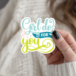 Girl Do It For You Stickers | Gratitude sticker pack, designed with a clean matte look, suitable for notebooks, planners, journals, laptops, phone cases and scrapbooks, offering quiet inspiration throughout the day.
