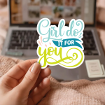 Girl Do It For You Stickers | Gratitude sticker pack, designed with a clean matte look, suitable for notebooks, planners, journals, laptops, phone cases and scrapbooks, offering quiet inspiration throughout the day. - Image 3