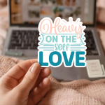 Heavy On The Self Love Stickers | Inspirational mini decal pack, finished with smooth detailed printing, great for journals, planners, laptops, phone cases, notebooks and craft pages, making a thoughtful small gift for loved ones. - Image 3