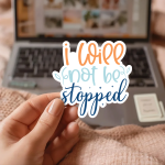 I Will Not Be Stopped Stickers | Motivational sticker collection, designed with a clean matte look, ideal for planners, journals, notebooks, laptops, phone cases and scrapbooks, bringing subtle motivation to creative spaces. - Image 3