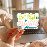 Be Kind Always Stickers | Faith sticker collection, printed with a neat and refined appearance, great for journals, planners, laptops, phone cases, notebooks and craft pages, bringing subtle motivation to creative spaces. - Image 2