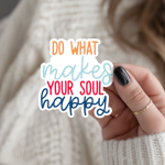 Do What Makes Your Soul Happy Stickers | Motivational sticker collection, printed with a neat and refined appearance, perfect for journals, planners, laptops, notebooks, phone cases and creative projects, offering quiet inspiration throughout the day. - Image 3