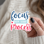 Focus On The Process Stickers | Kindness sticker pack, finished with smooth detailed printing, perfect for journals, planners, laptops, notebooks, phone cases and creative projects, supporting personal reflection through simple visuals. - Image 2
