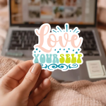 Love Yourself Stickers | Kindness sticker set, crafted with attention to detail, great for journals, planners, laptops, phone cases, notebooks and craft pages, bringing subtle motivation to creative spaces. - Image 2