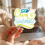 My Own Soulmate Stickers | Faith mini decal pack, made with clear, crisp lettering, great for journals, planners, laptops, phone cases, notebooks and craft pages, supporting personal reflection through simple visuals. - Image 3