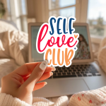 Self Love Club Stickers | Faith sticker collection, printed with a neat and refined appearance, great for journals, planners, laptops, phone cases, notebooks and craft pages, making a thoughtful small gift for loved ones.