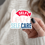 Self Love Self Care Stickers | Motivational mini decal pack, printed with a neat and refined appearance, suitable for notebooks, planners, journals, laptops, phone cases and scrapbooks, offering quiet inspiration throughout the day.